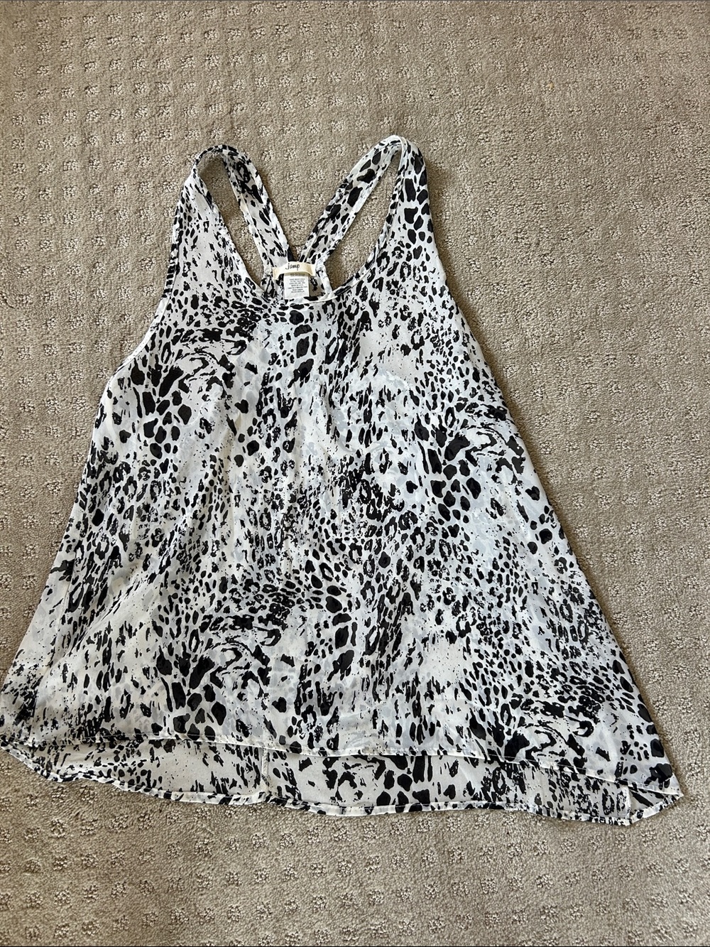 Jump Black & White Animal Print Racerback Camisole